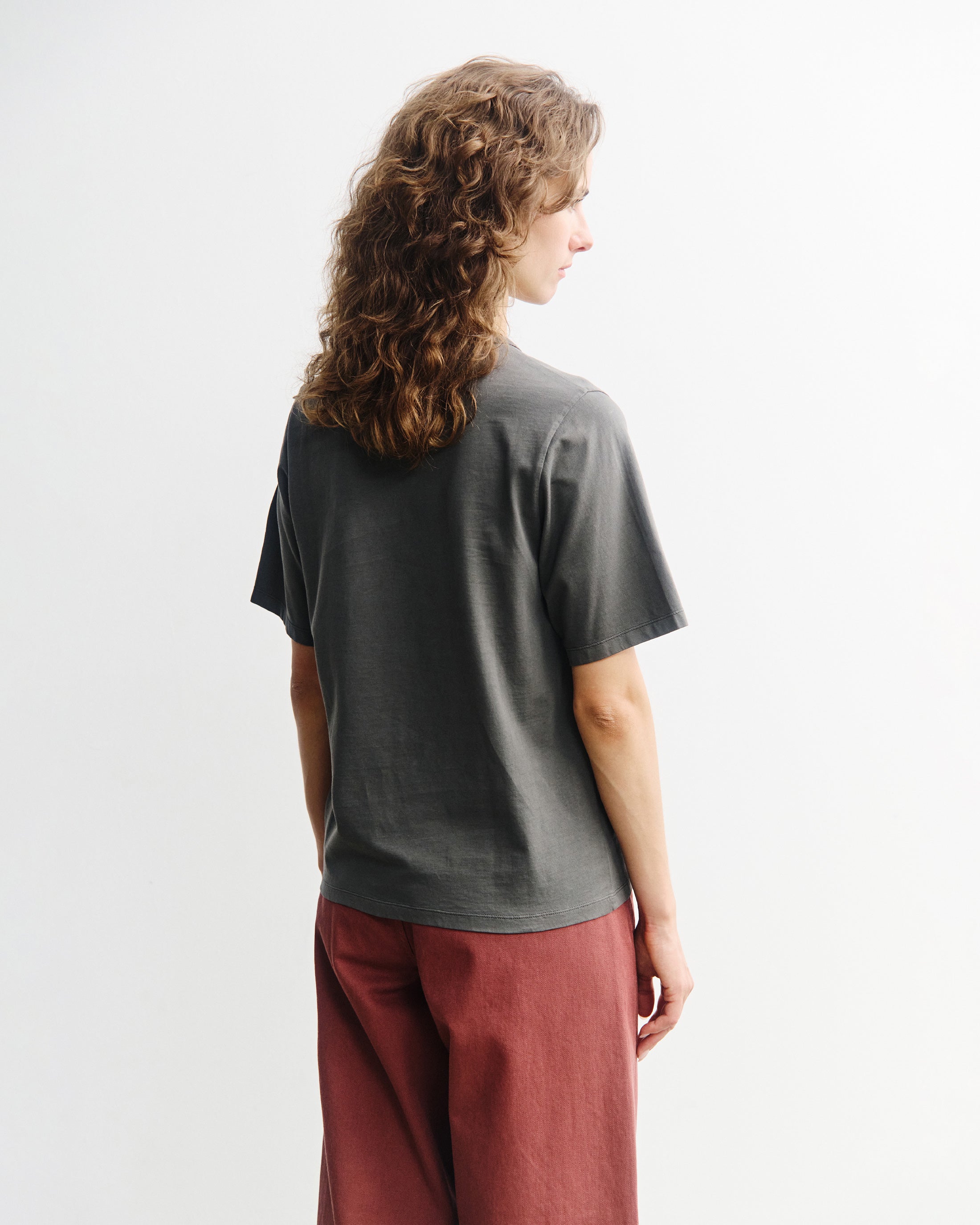 Piqué T-Shirt Bio Baumwolle - Grau