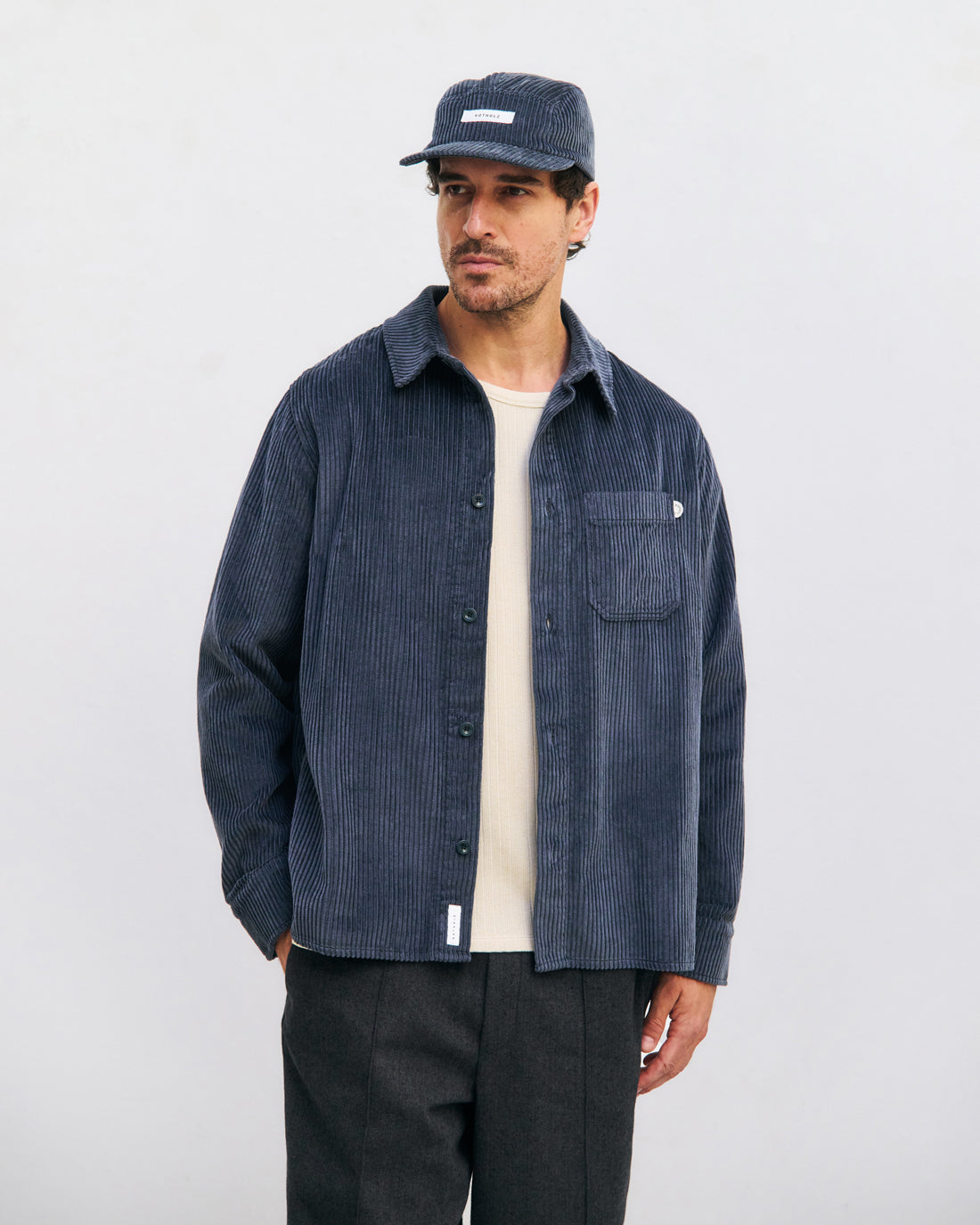 Cord Hemd Bio Baumwolle - Blau