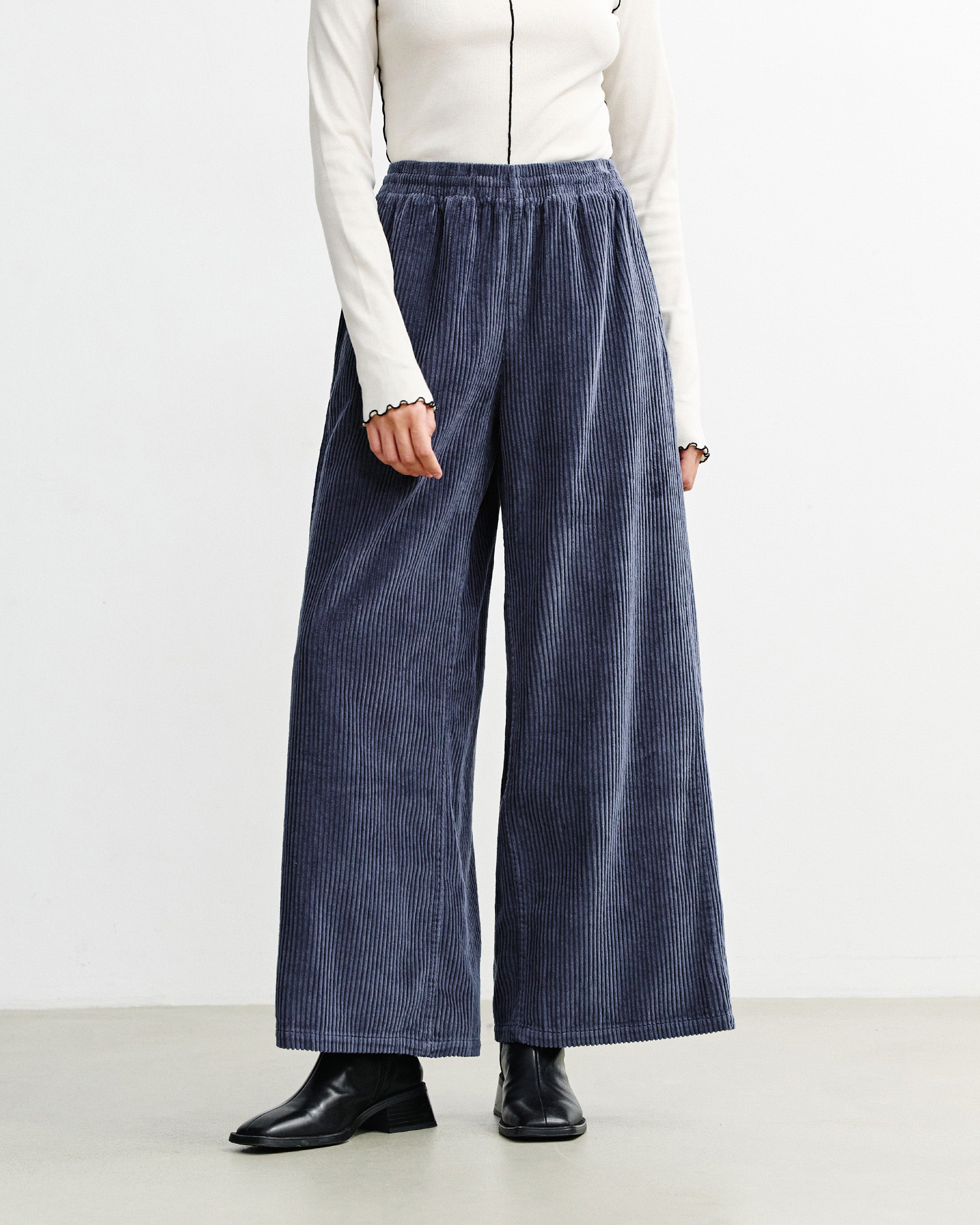 Cord Schlaghose Bio Baumwolle - Blau