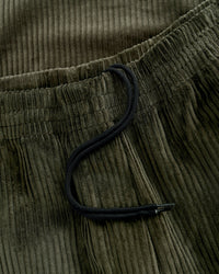 Cord Wide Pant - Dark Green