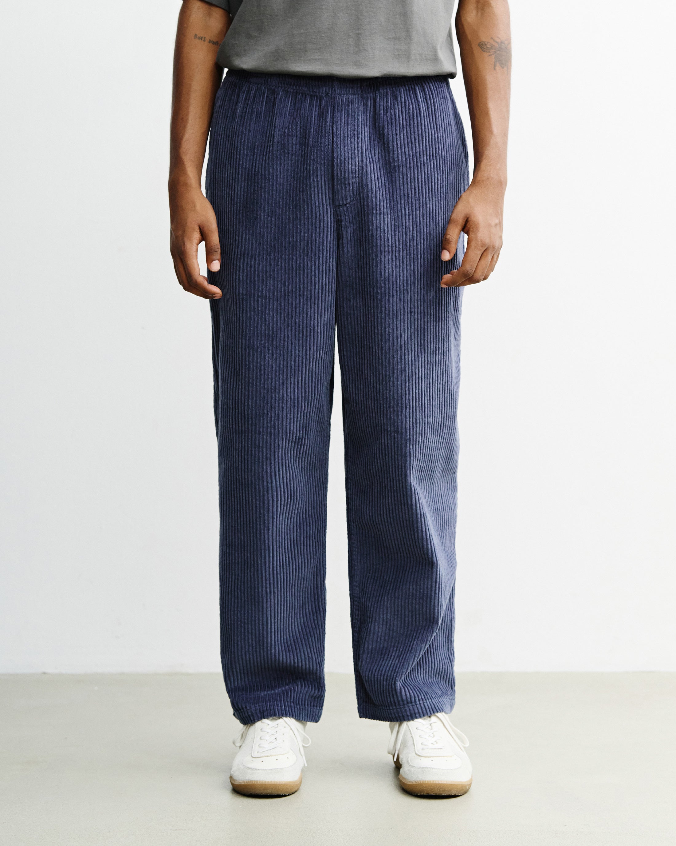 Weite Cordhose Bio Baumwolle - Blau