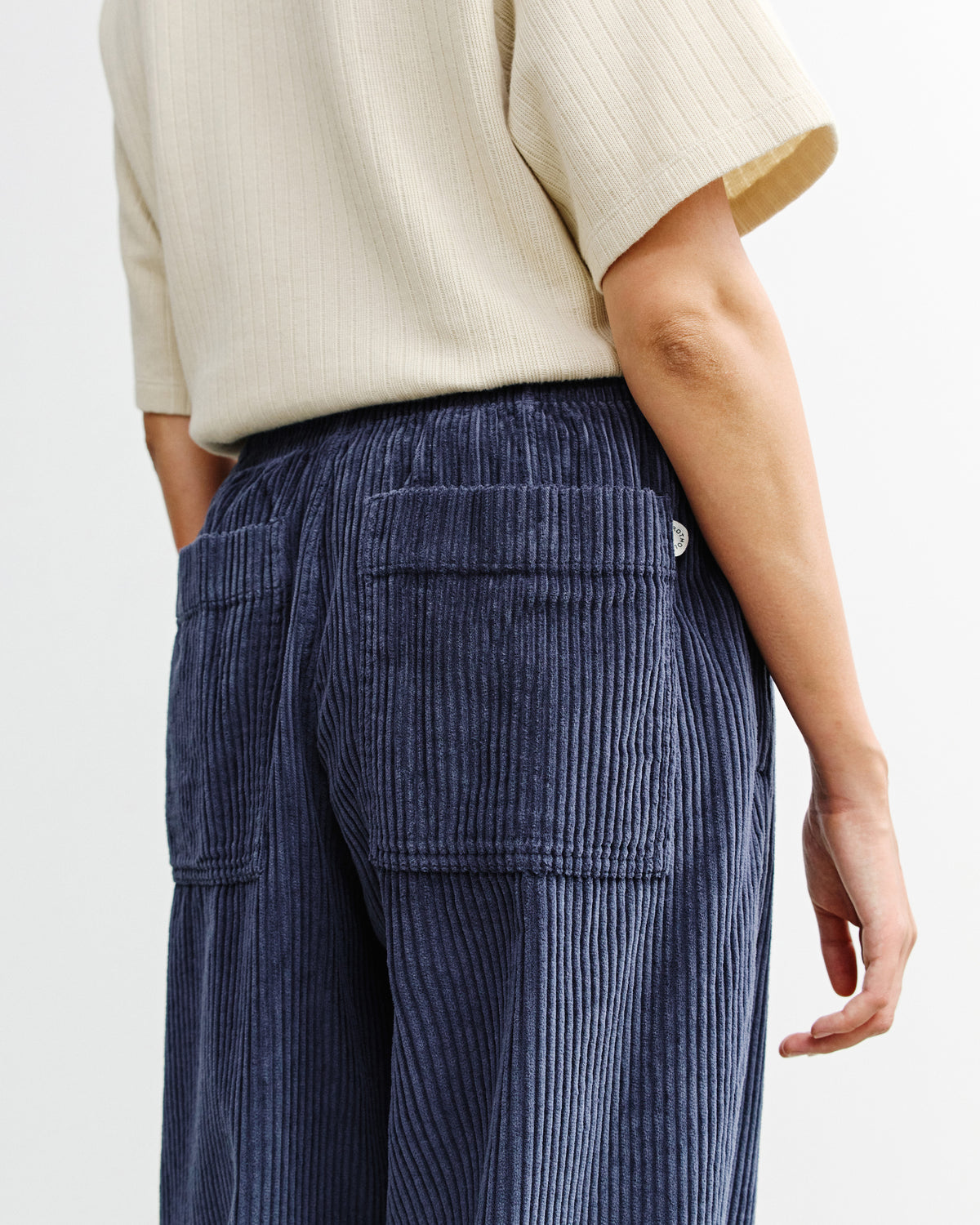 Weite Cordhose Bio Baumwolle - Blau