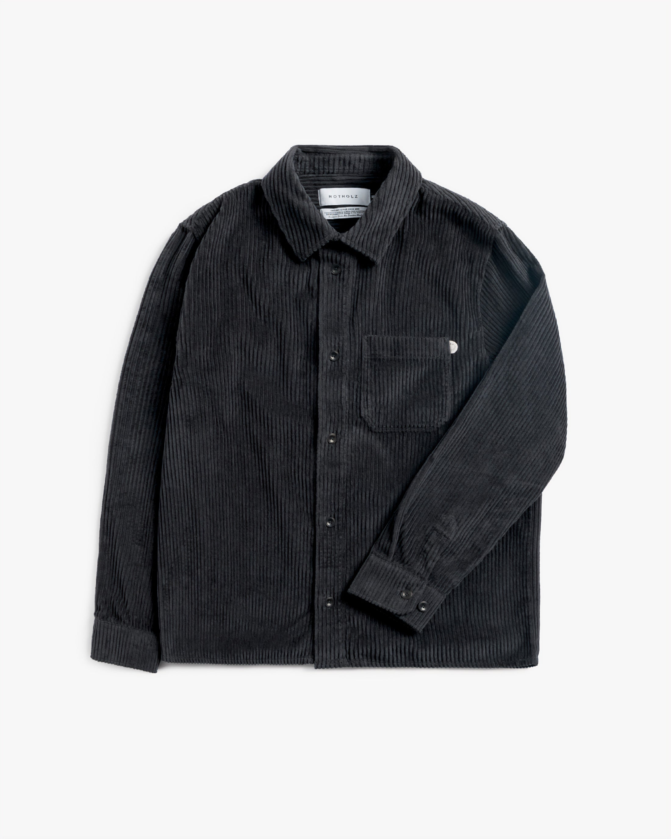 Cord Hemd Bio Baumwolle - Anthrazit