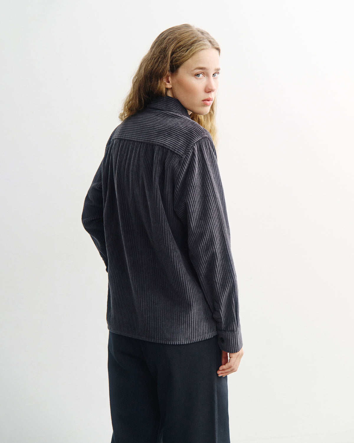 Cord Hemd Bio Baumwolle - Anthrazit