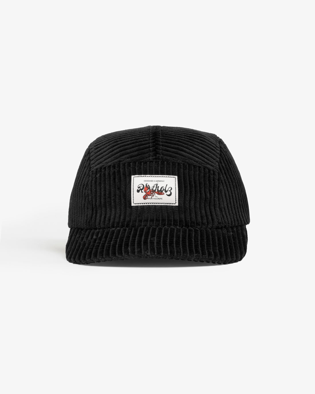 Rotholz Cord 5-Panel Bio Baumwolle - Schwarz