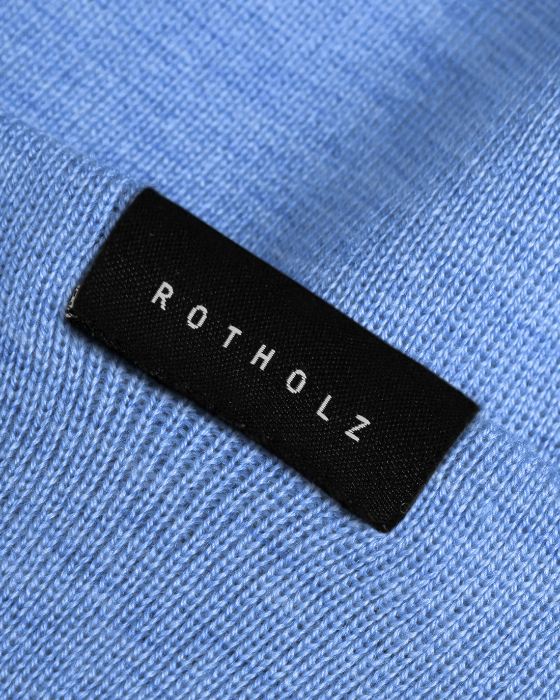 Kurze Mütze Merinowolle Fein - Hellblau