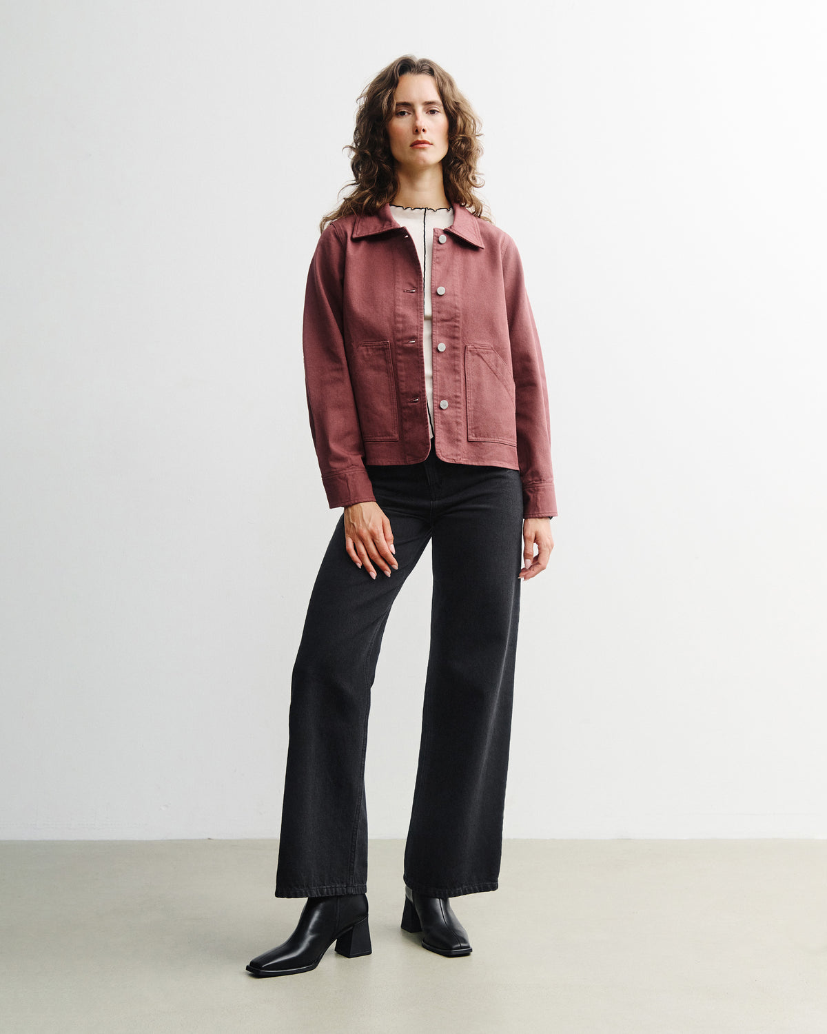 Kurze Jacke Bio Baumwolle - Rot