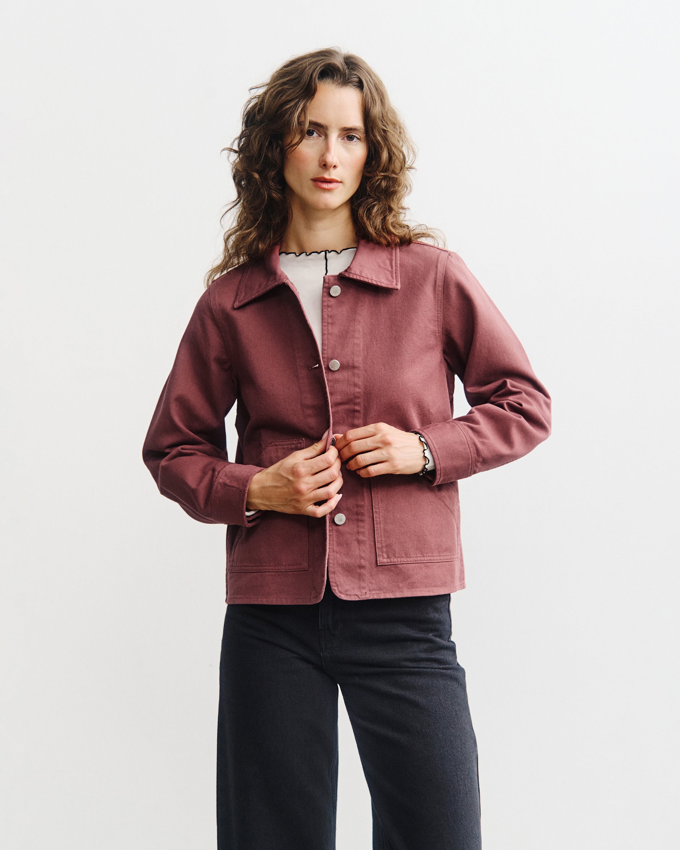 Kurze Jacke Bio Baumwolle - Rot