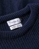 Kurzer Strickpullover Recycelte Wolle - Dunkelblau