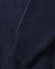 Kurzer Strickpullover Recycelte Wolle - Dunkelblau