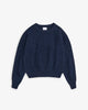 Kurzer Strickpullover Recycelte Wolle - Dunkelblau