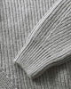 Kurzer Strickpullover Recycelte Wolle - Hellgrau