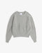 Kurzer Strickpullover Recycelte Wolle - Hellgrau