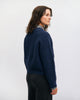 Kurzer Strickpullover Recycelte Wolle - Dunkelblau