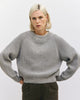 Kurzer Strickpullover Recycelte Wolle - Hellgrau
