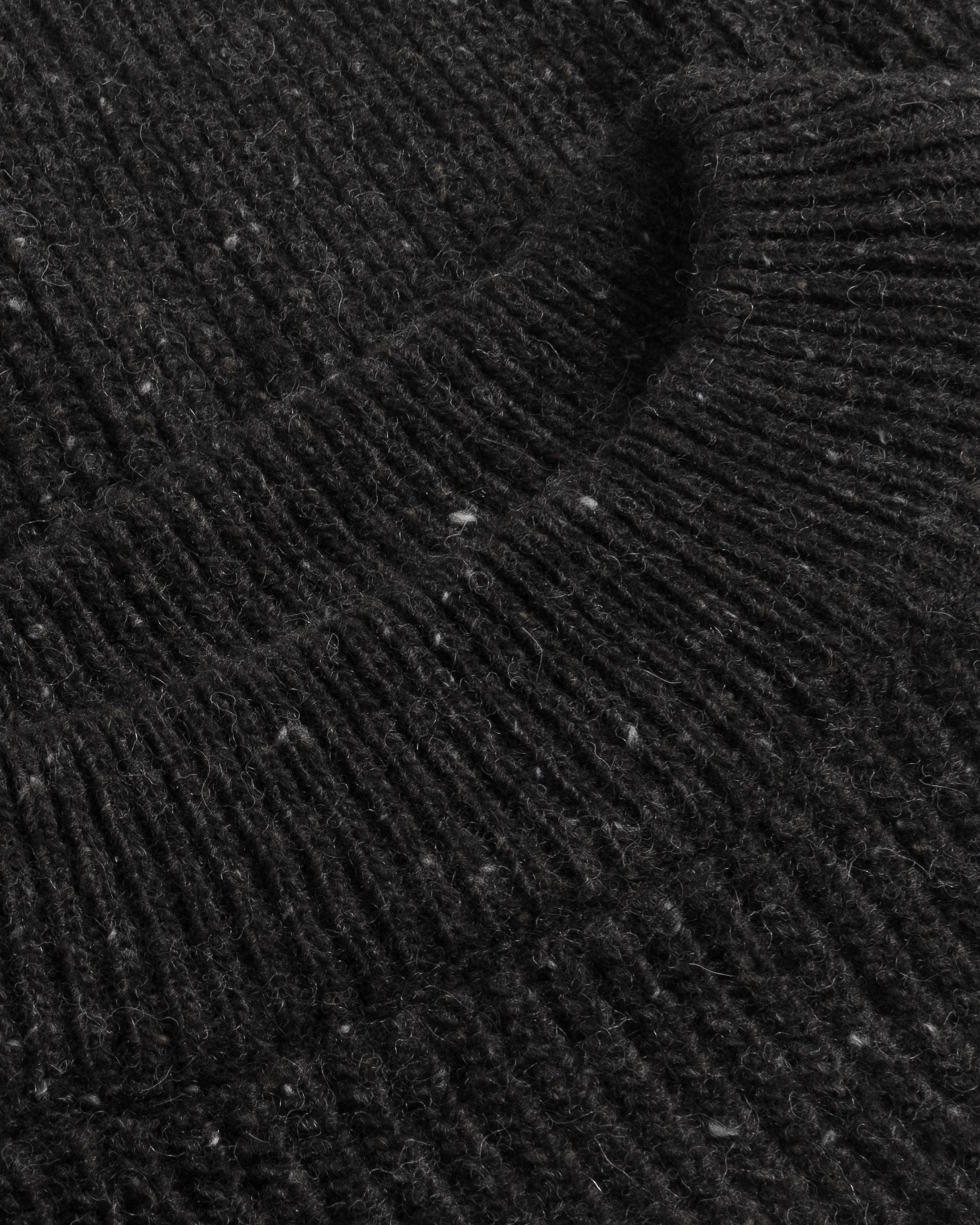 Kurzer Strickpullover Merinowolle - Schwarz