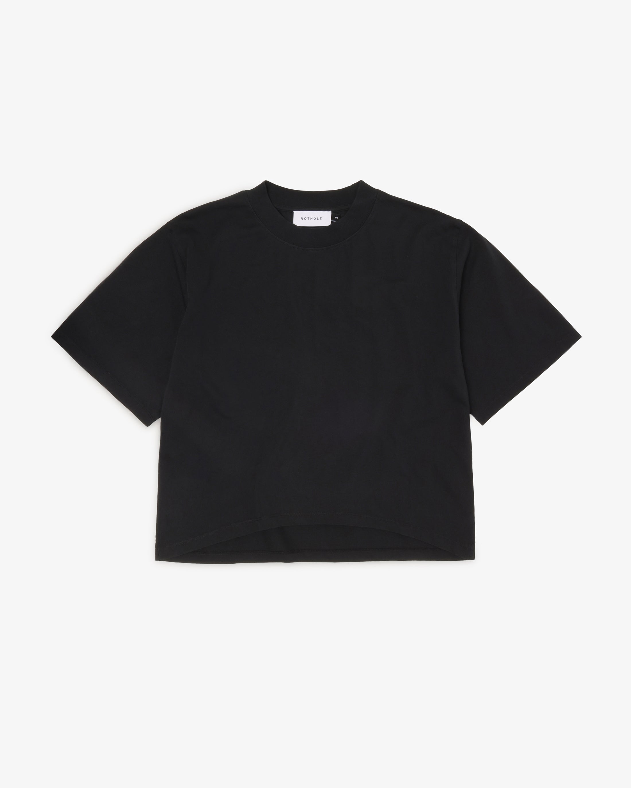 Kurzes T-Shirt Bio Baumwolle - Schwarz