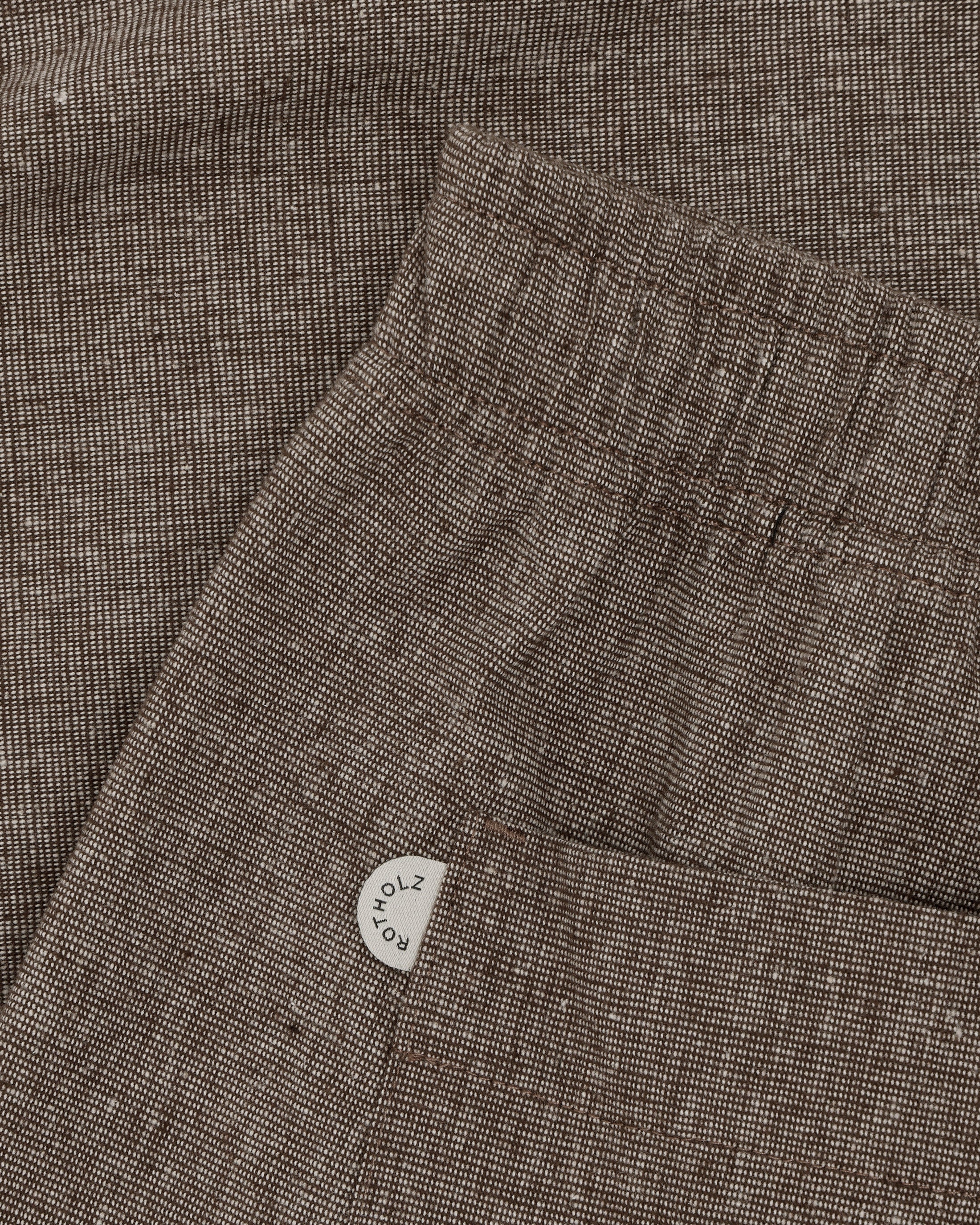 Weite Bundfaltenhose Bio Baumwolle - Canvas Braun