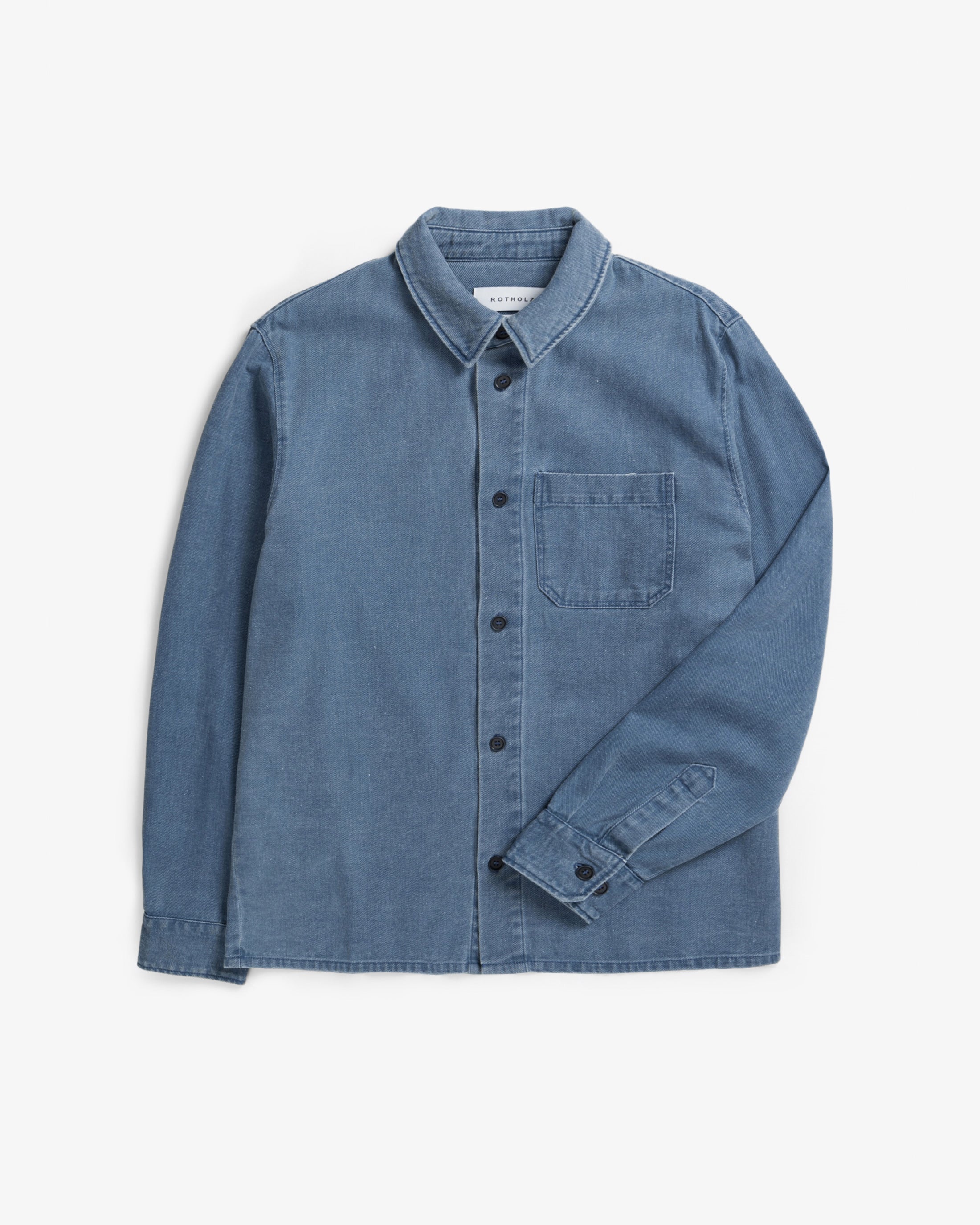 Denim Hemd Recycelte Baumwolle - Blau