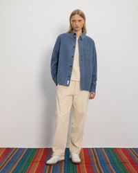 Denim Hemd Recycelte Baumwolle - Blau