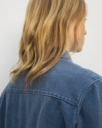 Denim Hemd Recycelte Baumwolle - Blau