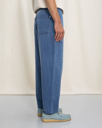 Weite Denim Hose Recycelte Baumwolle - Blau