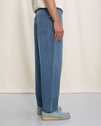 Weite Denim Hose Recycelte Baumwolle - Blau
