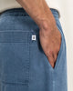 Weite Denim Hose Recycelte Baumwolle - Blau