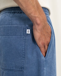 Weite Denim Hose Recycelte Baumwolle - Blau