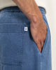 Weite Denim Hose Recycelte Baumwolle - Blau