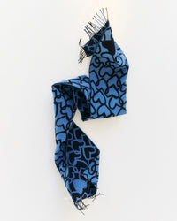 Affection Schal Merinowolle - Schwarz / Blau