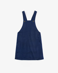 Latzkleid aus Bio Canvas - Blau