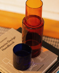 ZWEITON GLASKARAFFEN-SET – BLAU/BRAUN