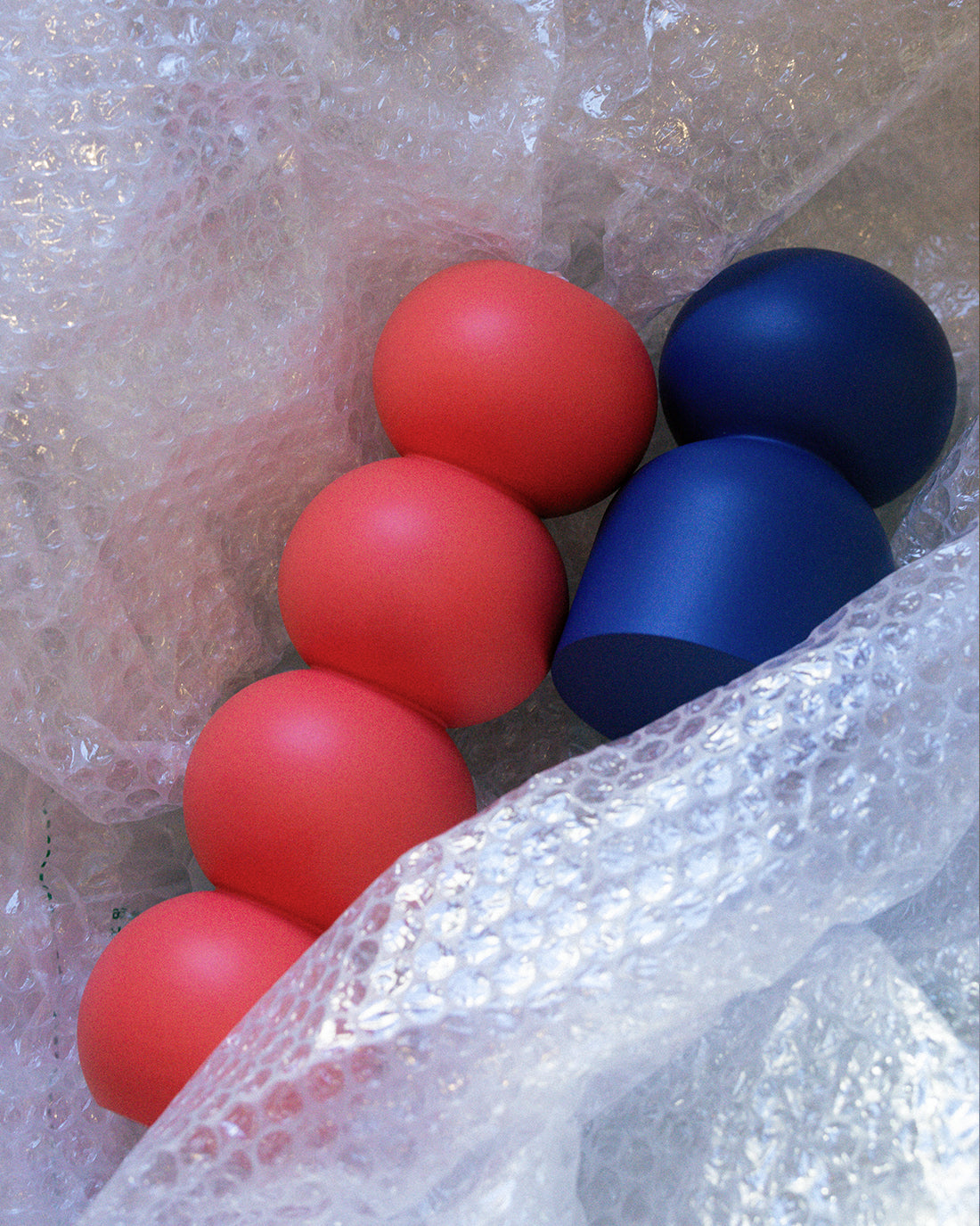 BUBBLE HOLZVASE 14 CM – BLAU