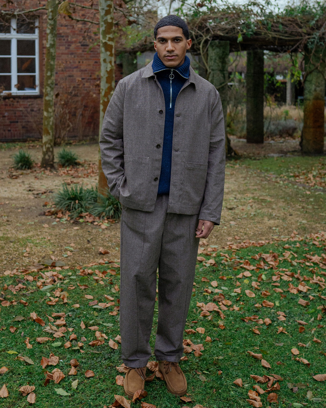 Leichte Jacke Bio Baumwolle - Canvas Braun