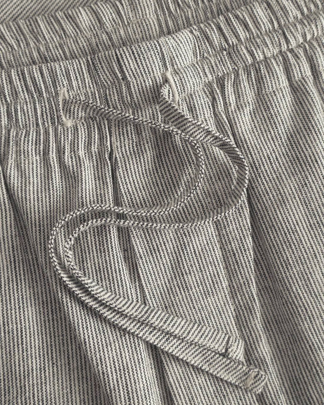 Kurze Hose Bio Baumwolle - Grau Gestreift