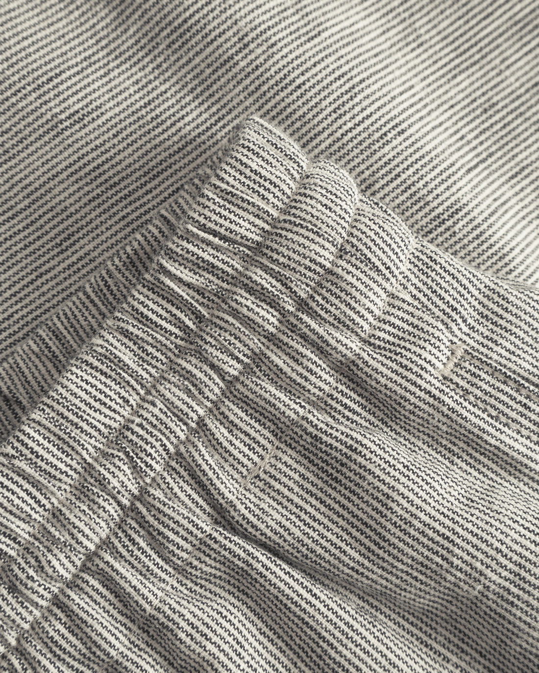 Kurze Hose Bio Baumwolle - Grau Gestreift