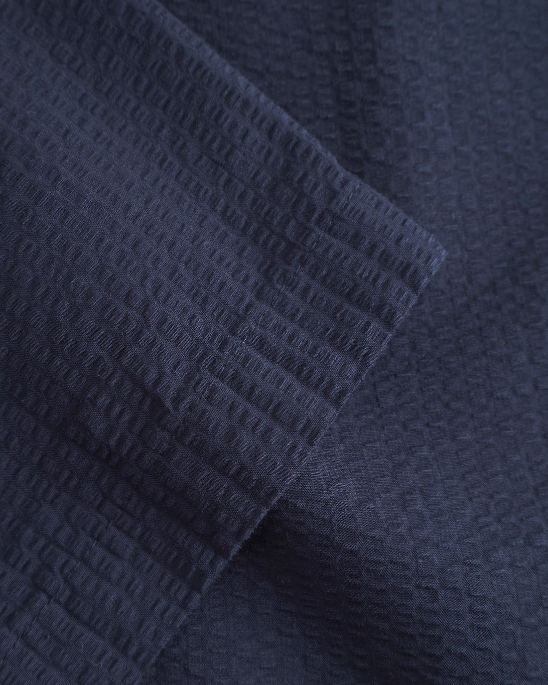 Kurze Seersucker Hose Bio Baumwolle - Dunkelblau