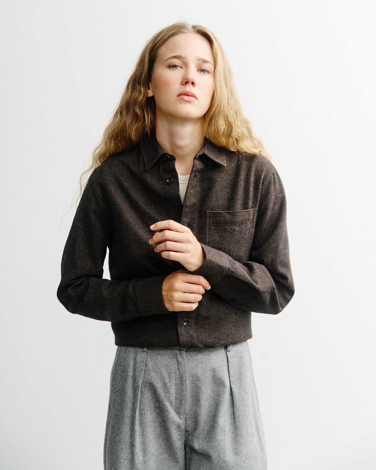 Flanell Hemd Bio Baumwolle - Braun