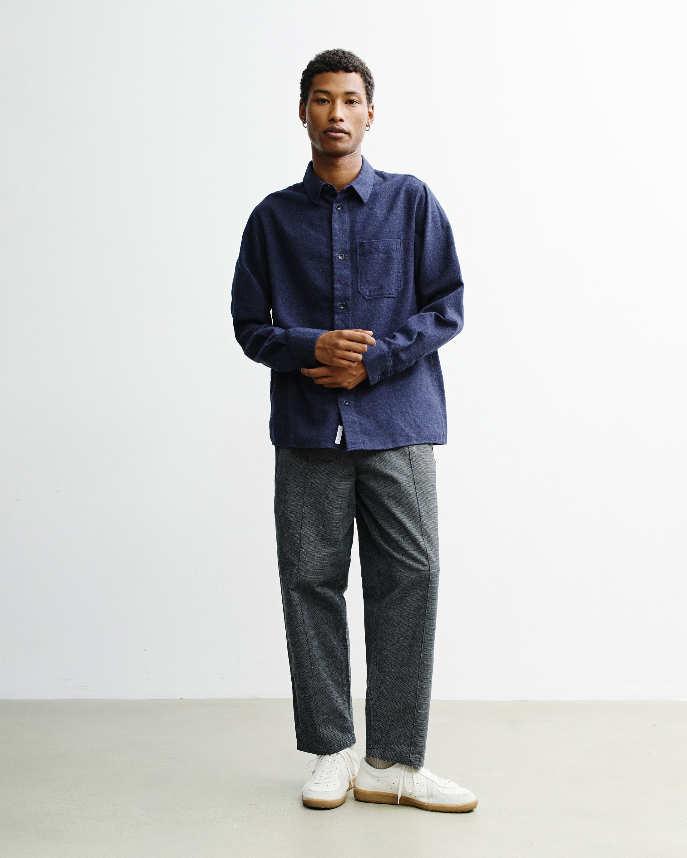 Flanell Hemd Bio Baumwolle - Blau