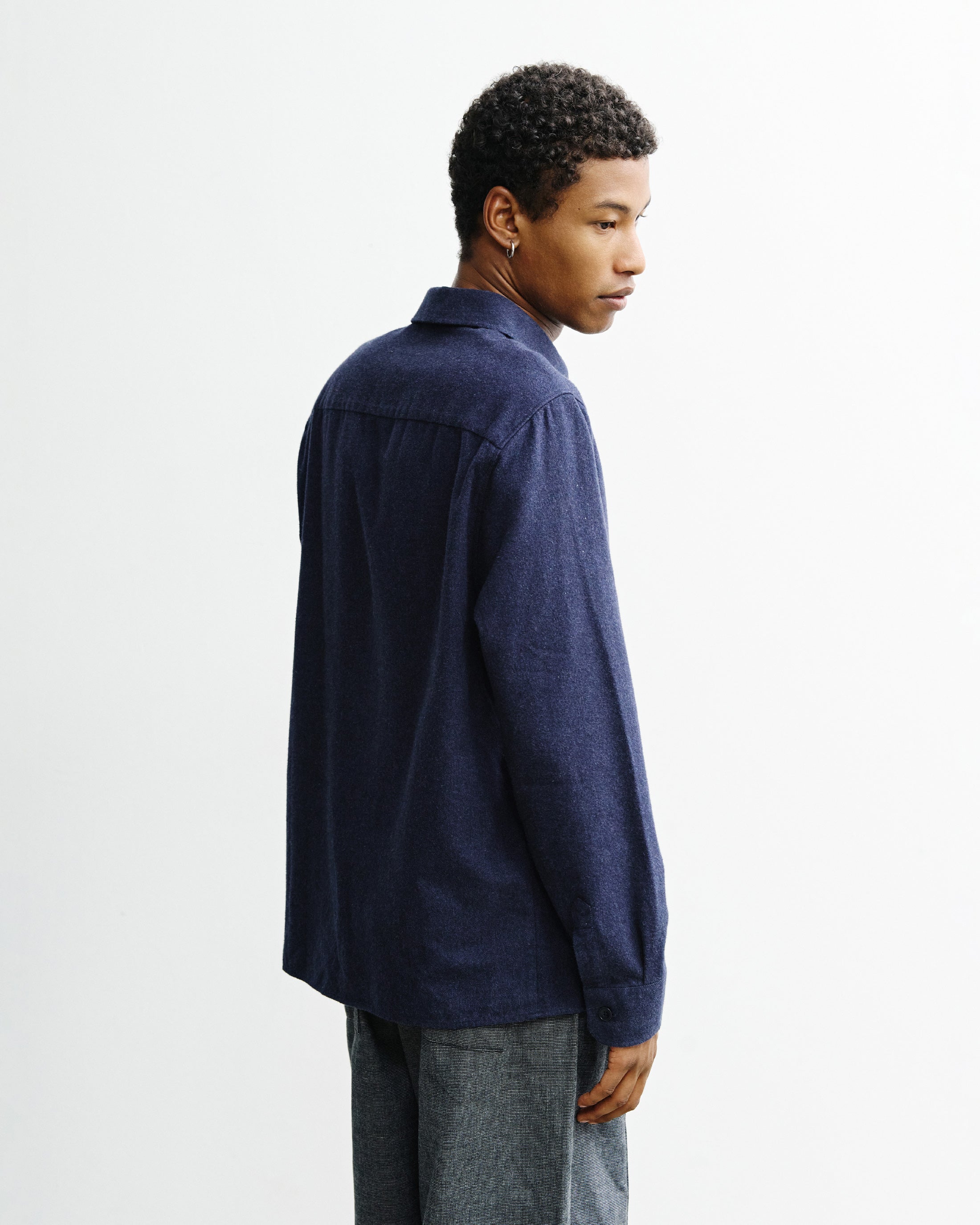 Flanell Hemd Bio Baumwolle - Blau