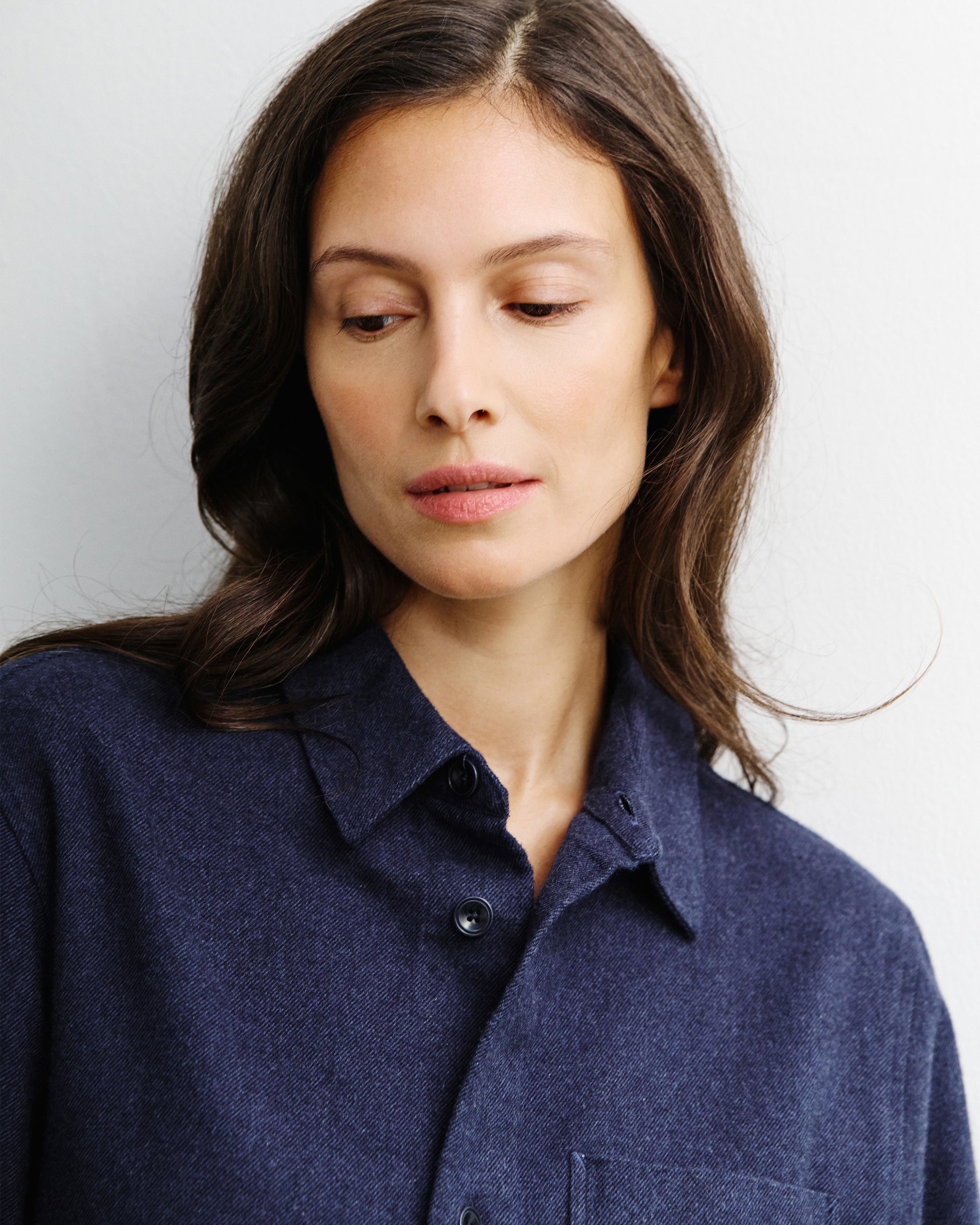 Flanell Hemd Bio Baumwolle - Blau