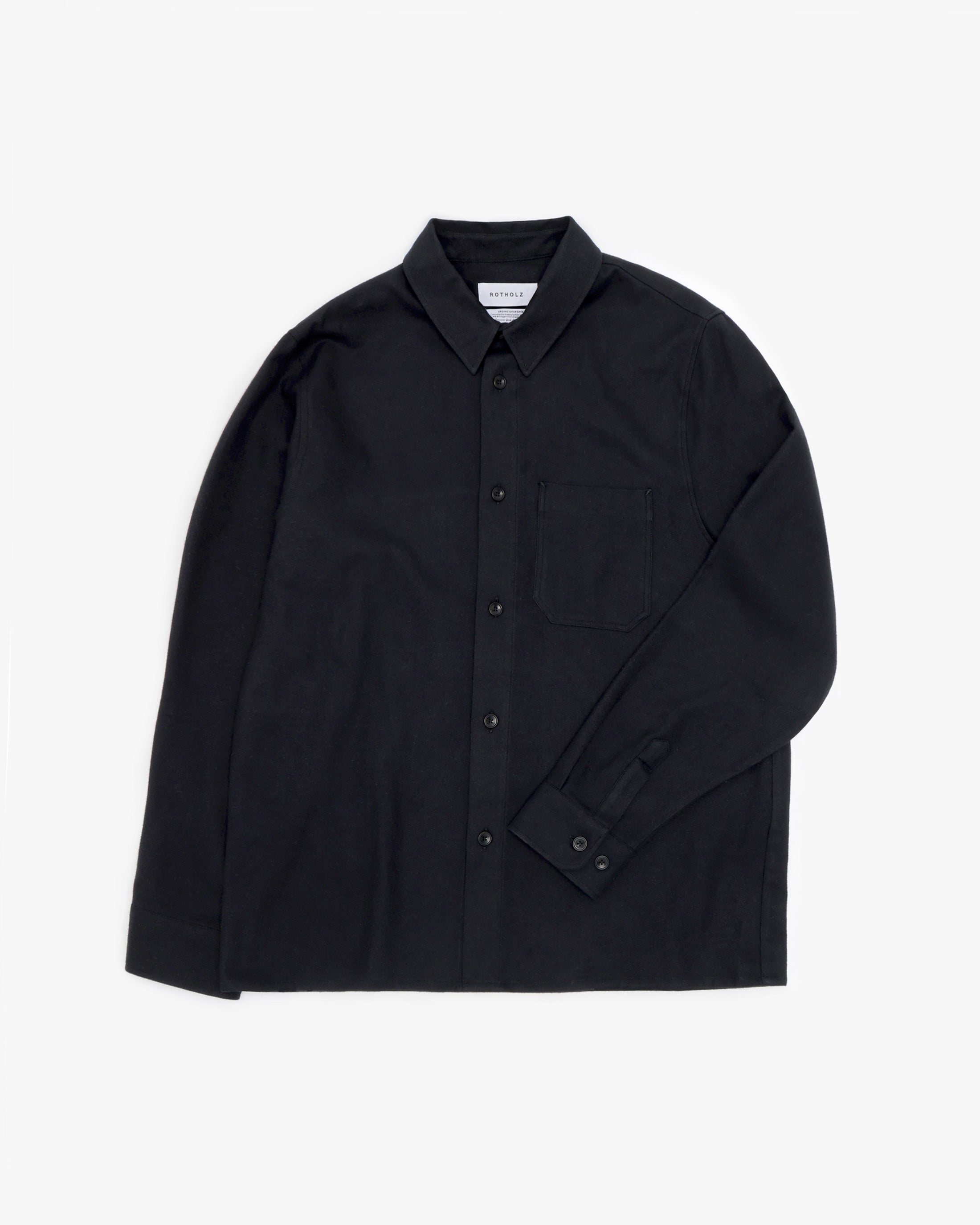 Flanell Hemd Bio Baumwolle - Schwarz