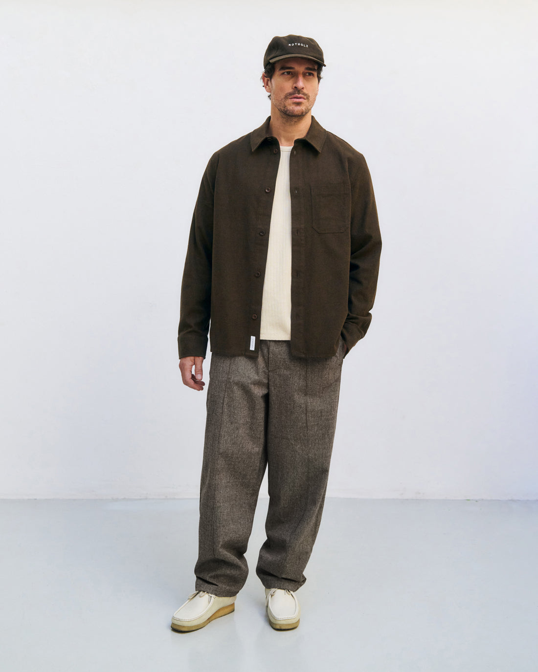 Flanell Hemd Bio Baumwolle - Braun