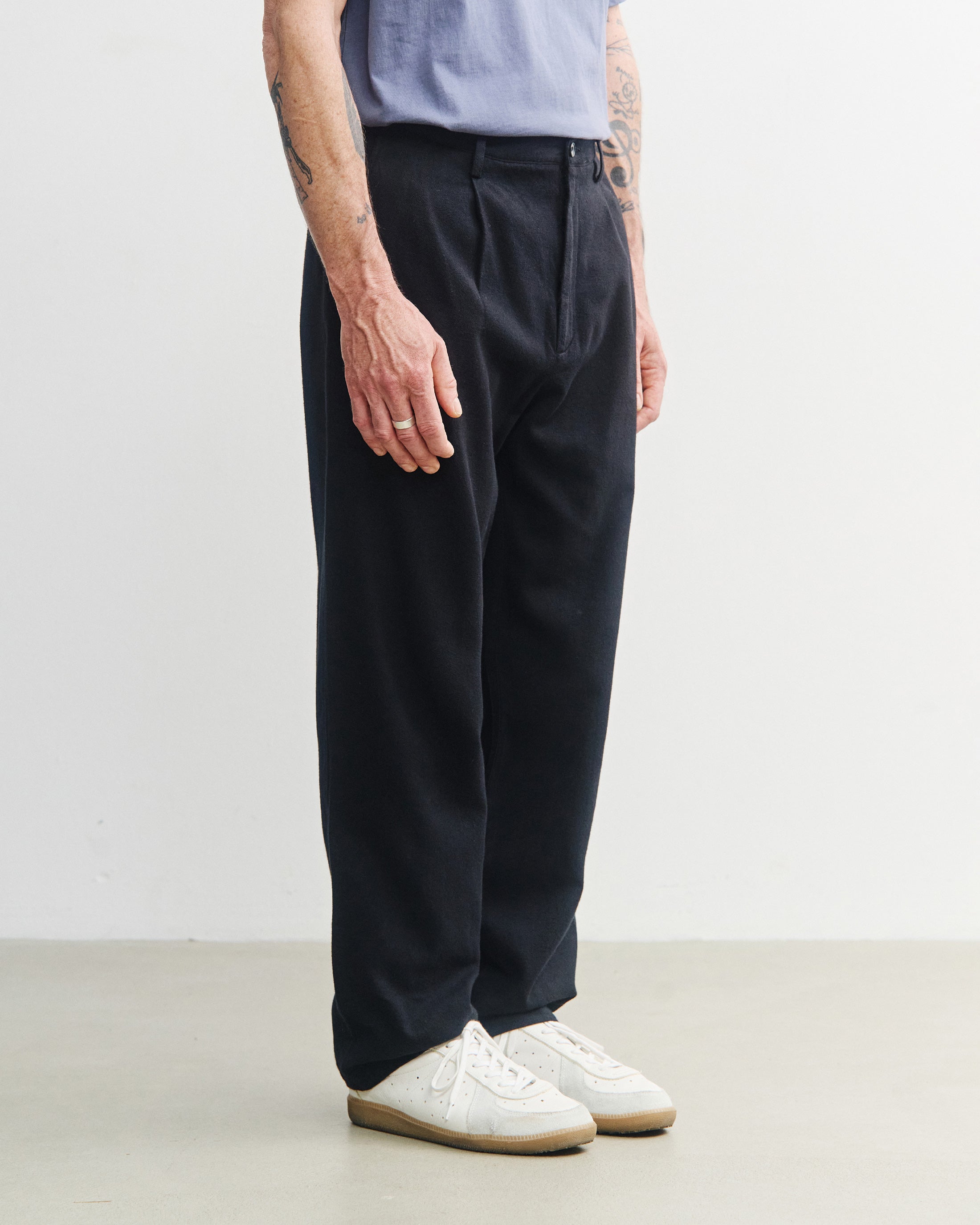 Everyday Flannelhose Bio Baumwolle - Schwarz