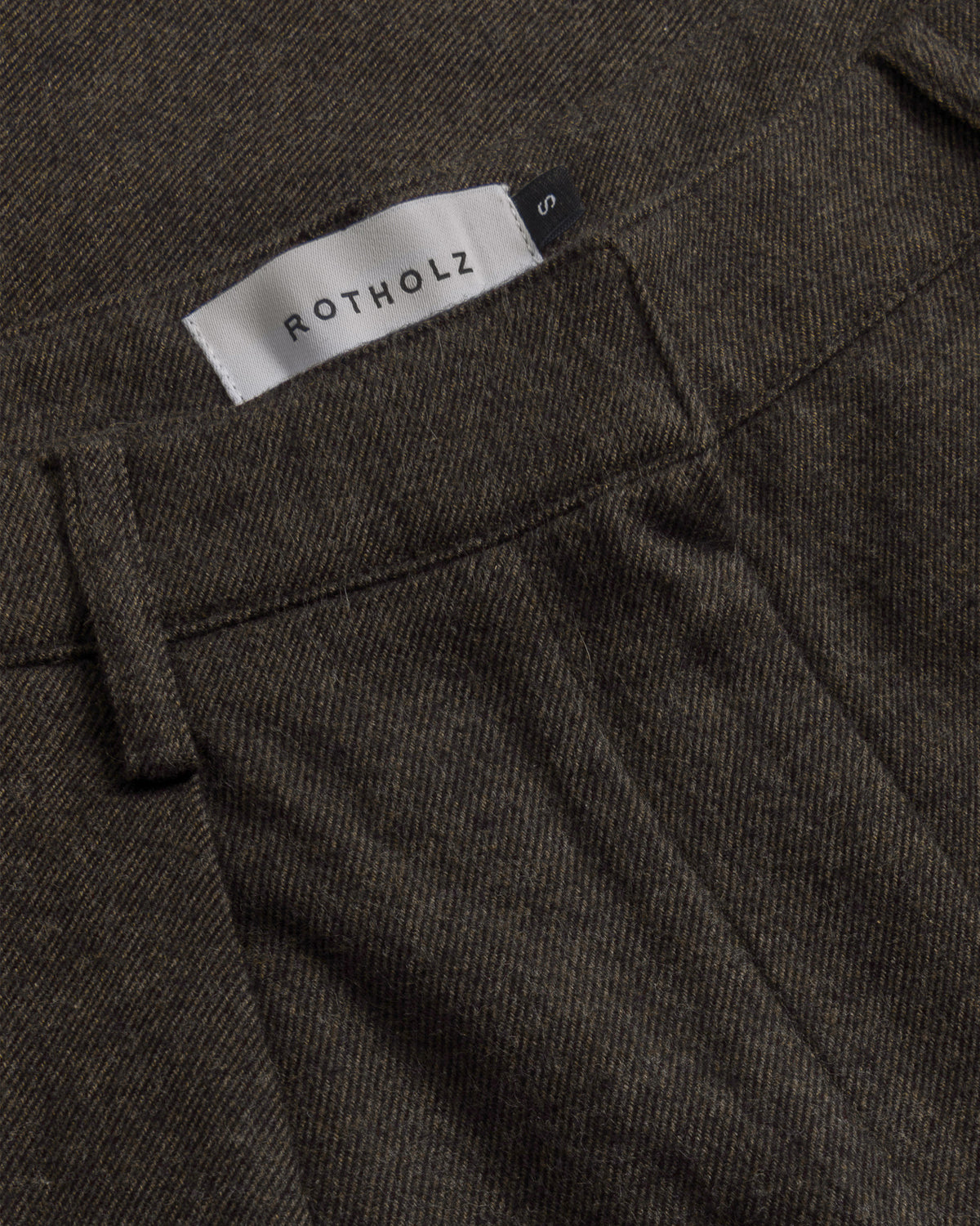 High-Waist Flanellhose Bio Baumwolle - Braun