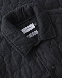 Flanell Steppjacke Bio Baumwolle - Schwarz