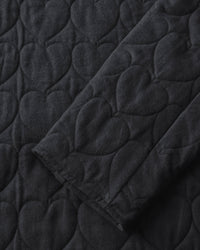 Flanell Steppjacke Bio Baumwolle - Schwarz