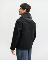 Flanell Steppjacke Bio Baumwolle - Schwarz
