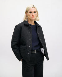 Flanell Steppjacke Bio Baumwolle - Schwarz